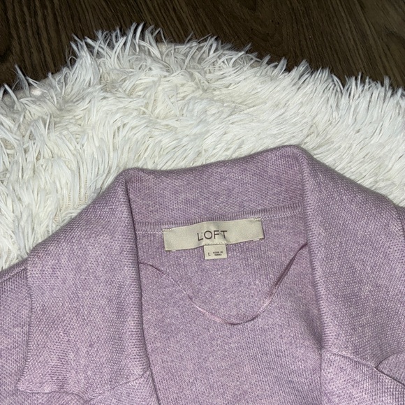 LOFT Lilac Open-Front Cardigan 💜 - Picture 5 of 9